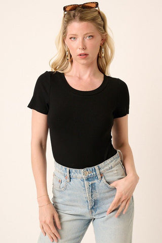 Round neck tee bodysuit - Rise and Redemption