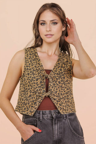 Roxy Denim Front Tie Vest - Rise and Redemption