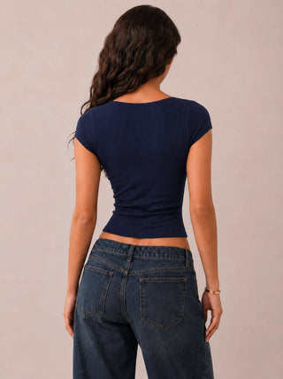 RT52165B - SQUARE NK CAP SLV TOP - Rise and Redemption