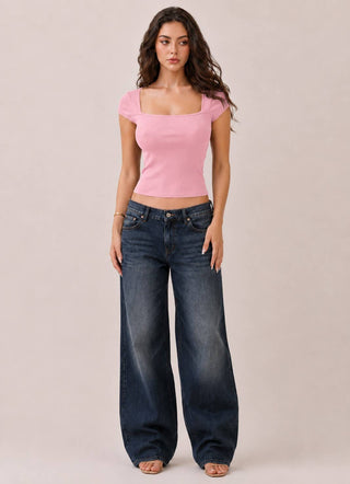 RT52165B - SQUARE NK CAP SLV TOP - Rise and Redemption