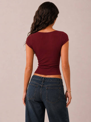 RT52165B - SQUARE NK CAP SLV TOP - Rise and Redemption
