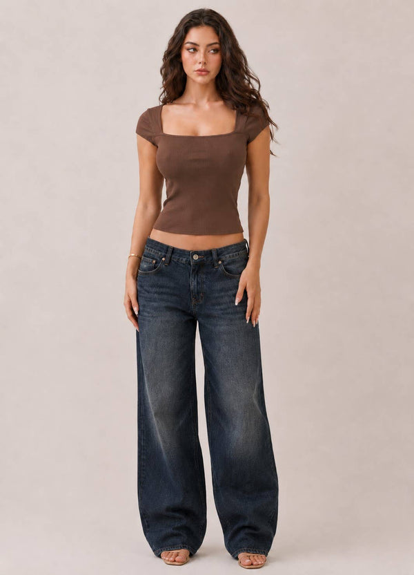 RT52165B - SQUARE NK CAP SLV TOP - Rise and Redemption