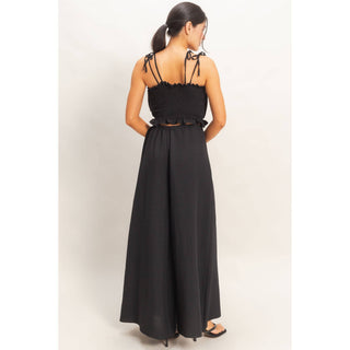Ruffle Smocked Bust Top & Wide Pants - Rise and Redemption