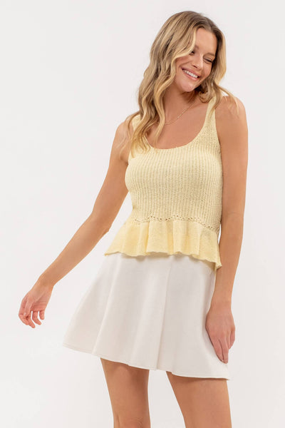 Ruffle Sweater Tank - Rise and Redemption