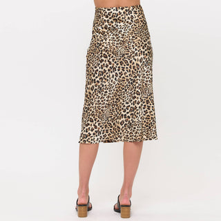 Satin Midi Slip Skirt with Waistband - Rise and Redemption