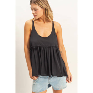Savannah Scoop Neck Babydoll Top - Rise and Redemption