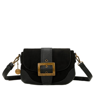 Serena Vegan Leather Faux Suede Flap Over Crossbody Bag - Rise and Redemption