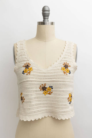 Serene Blooms Crochet Style Top - Rise and Redemption
