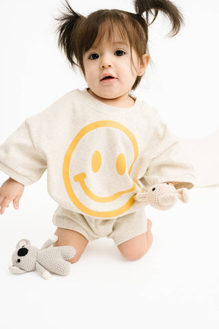 Short Sleeve Smiley Set | Oatmeal - Rise and Redemption