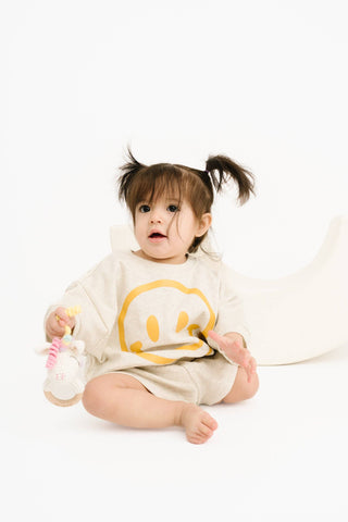 Short Sleeve Smiley Set | Oatmeal - Rise and Redemption