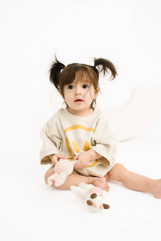 Short Sleeve Smiley Set | Oatmeal - Rise and Redemption