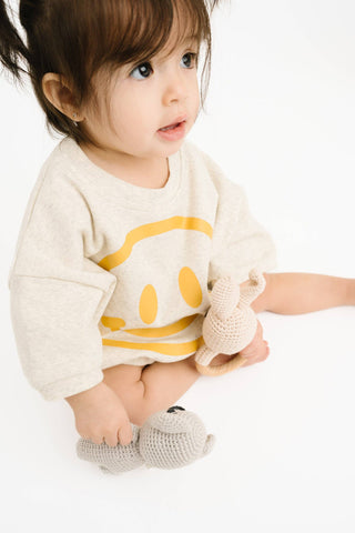 Short Sleeve Smiley Set | Oatmeal - Rise and Redemption