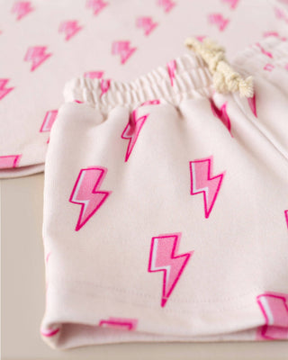 Shorts Set | Pink Bolts - Rise and Redemption