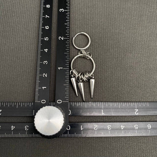 Silver Tone Spike Fringe Huggie Earrings - Rise and Redemption