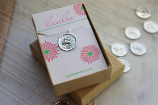 Silver Zodiac Necklace Coin Disk - Rise and Redemption