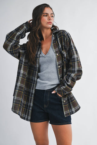 Skye Spring Oversized Flannel Button Down Shirt - Rise and Redemption