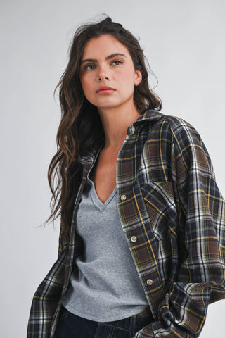 Skye Spring Oversized Flannel Button Down Shirt - Rise and Redemption