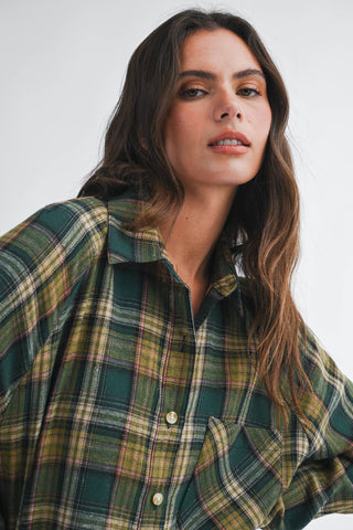 Skye Spring Oversized Flannel Button Down Shirt - Rise and Redemption