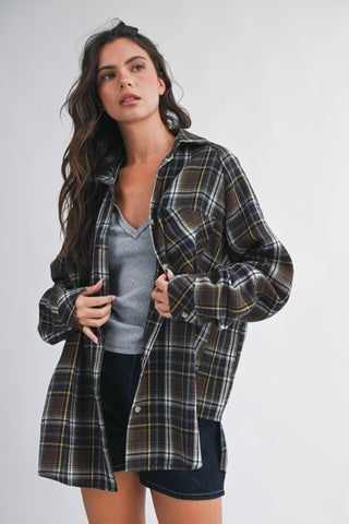 Skye Spring Oversized Flannel Button Down Shirt - Rise and Redemption