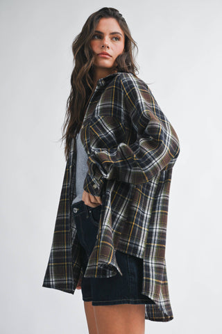 Skye Spring Oversized Flannel Button Down Shirt - Rise and Redemption