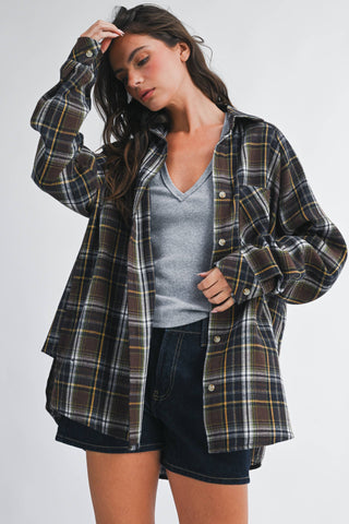 Skye Spring Oversized Flannel Button Down Shirt - Rise and Redemption