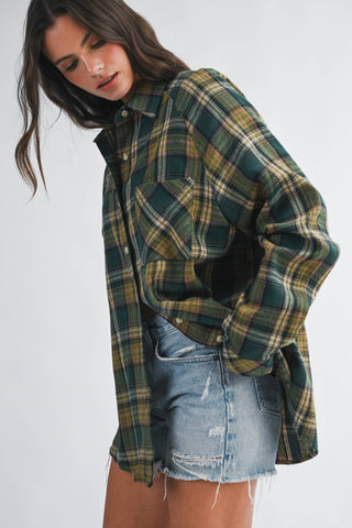 Skye Spring Oversized Flannel Button Down Shirt - Rise and Redemption