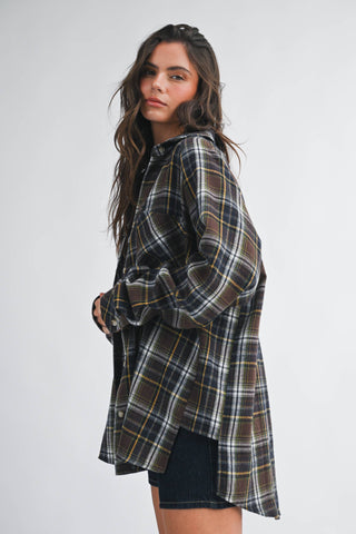 Skye Spring Oversized Flannel Button Down Shirt - Rise and Redemption