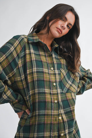 Skye Spring Oversized Flannel Button Down Shirt - Rise and Redemption