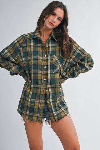 Skye Spring Oversized Flannel Button Down Shirt - Rise and Redemption