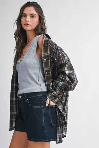 Skye Spring Oversized Flannel Button Down Shirt - Rise and Redemption