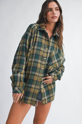Skye Spring Oversized Flannel Button Down Shirt - Rise and Redemption