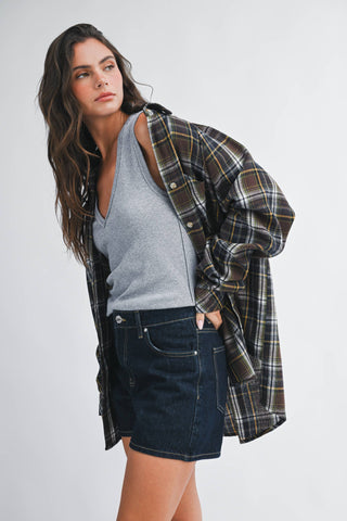 Skye Spring Oversized Flannel Button Down Shirt - Rise and Redemption