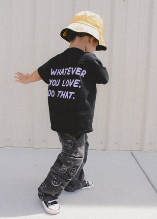 Smiley Face Baggy Jeans Black - Rise and Redemption