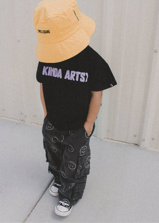 Smiley Face Baggy Jeans Black - Rise and Redemption