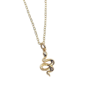 Snake dainty jewelry crystal gold necklace - Rise and Redemption