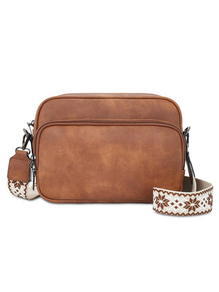 SOLID VEGAN LEATHER CROSSBODY BAG SHOULDER PURSE - Rise and Redemption