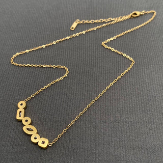 Sparkling geometric zircon 18K Golden S.Steel Necklace - FGS - Rise and Redemption
