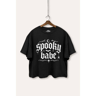 Spooky Babe Graphic Boxy Crop Tee - Rise and Redemption