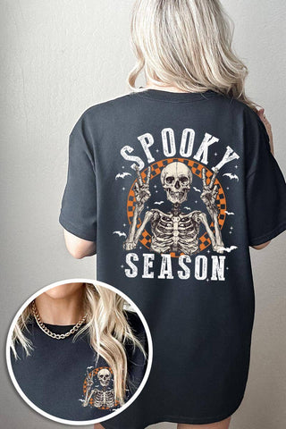Spooky Season Skeleton Graphic Heavyweight Tee - Rise and Redemption