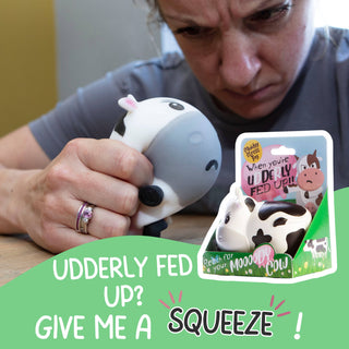 Squishy Stress Toy - Moody Cow - Novelty Fidget Squishies - Rise and Redemption