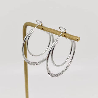 Stainless Steel Double Loop Design Gold Plated Hoop Earrings - Rise and Redemption