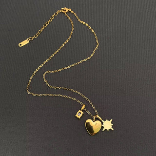 Star & Mom Heart Charm Necklace - Rise and Redemption