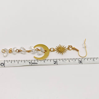 Star Moon Natural Stone Tassel Earrings - Rise and Redemption