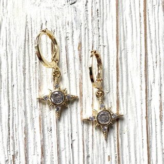 Starburst sun star celestial earrings trendy jewelry charm - Rise and Redemption