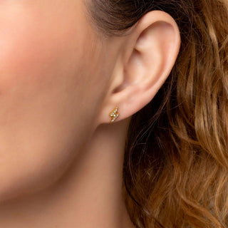 Stone Lightning Bolt Earring - Rise and Redemption