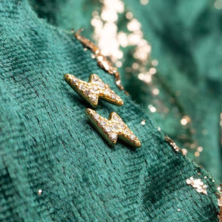 Stone Lightning Bolt Earring - Rise and Redemption
