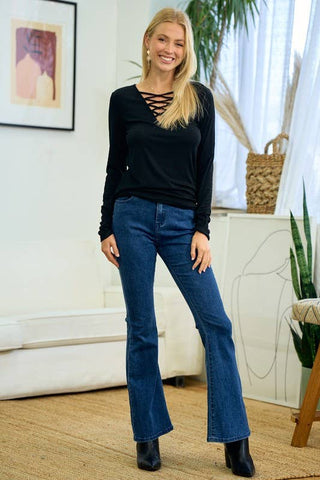 Strappy Neck Knit Top - 41802T - Rise and Redemption