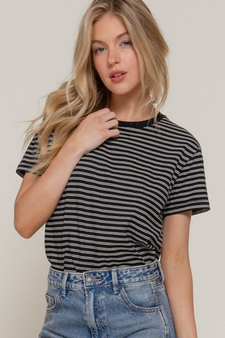 Striped basic tee - Rise and Redemption