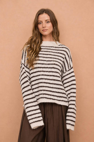 Striped Pullover Knit Sweater - Rise and Redemption