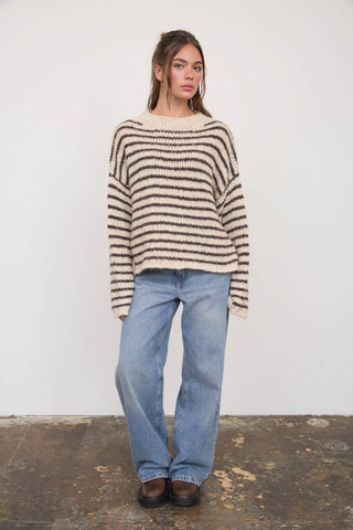 Striped Pullover Knit Sweater - Rise and Redemption